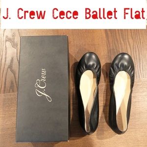 J. Crew Cece Italian-made Ballet Flats in Leather